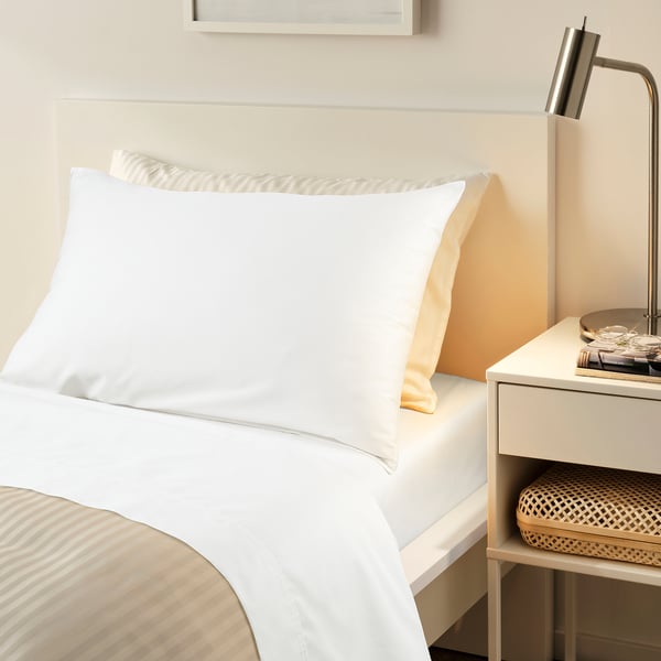 NATTJASMIN Ensemble draps, blanc, 1 place