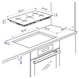 NEDERSTA Table de cuisson à induction, noir, 36 "