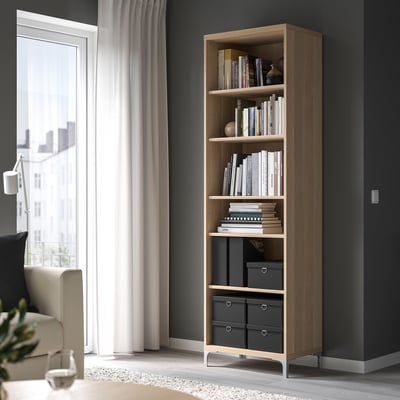 Boîte de rangement empilable avec couvercle articulé, 13 L, Armoire à  dossiers en plastique : Rangement de bureau simplifié