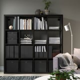 NIMM Boîte de rangement avec couvercle, noir, 12 ½x11 ¾x11 ¾ "
