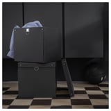 NIMM Boîte de rangement avec couvercle, noir, 12 ½x11 ¾x11 ¾ "