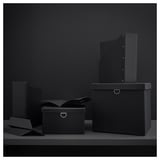 NIMM Boîte de rangement avec couvercle, noir, 9 ¾x13 ¾x6 "