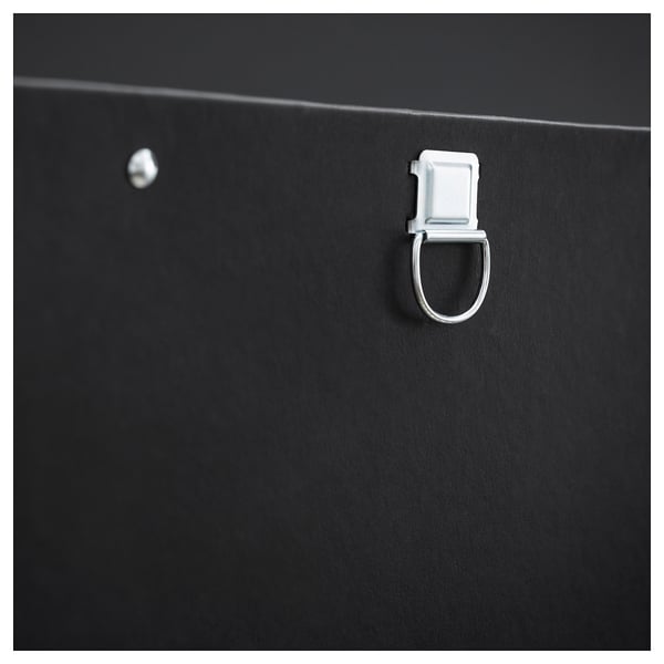 NIMM Boîte de rangement avec couvercle, noir, 9 ¾x13 ¾x6 "