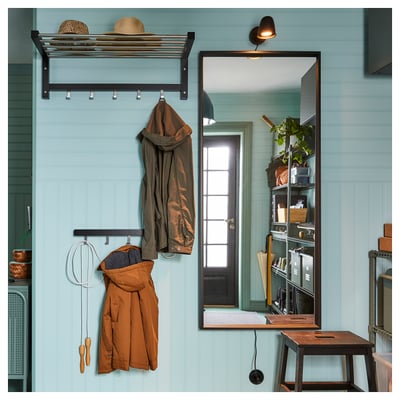 NISSEDAL Miroir, noir, 25 5/8x59 "
