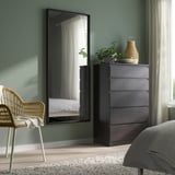 NISSEDAL Miroir, noir, 25 5/8x59 "