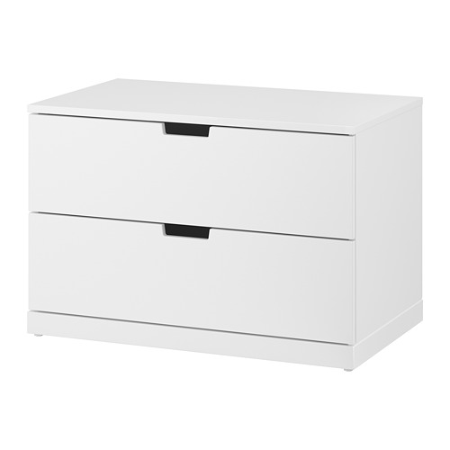 NORDLI Commode à 2 tiroirs blanc IKEA