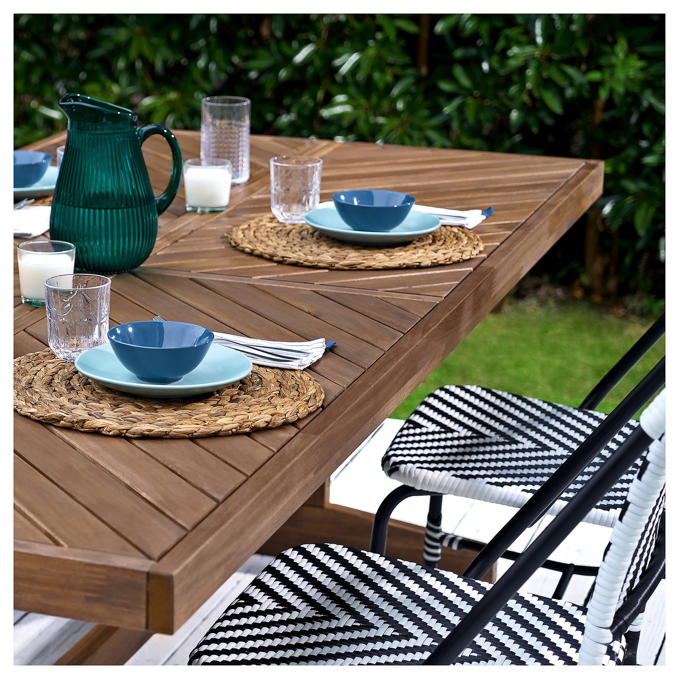 NORRMANSÖ table, extérieur, acacia, 220x100 cm (865/8x393/8
