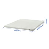 NORRSELE Surmatelas, blanc, Très grand 2 places