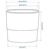 NYPON Cache-pot, intérieur/extérieur gris, 9 ½ "
