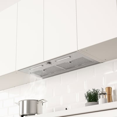 ÖMSINNAD Hotte sous armoire, acier inox