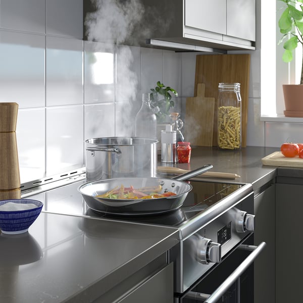 ÖRMINGE Cuisinière à tabl cuisson induction, acier inox, 24 "