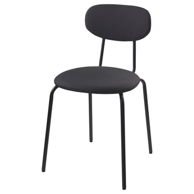 ÖSTANÖ Chaise, noir Remmarn/gris foncé