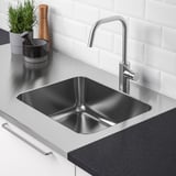 OLOFSJÖN Comptoir avec évier intégré, acier inox, 48x25 5/8 "