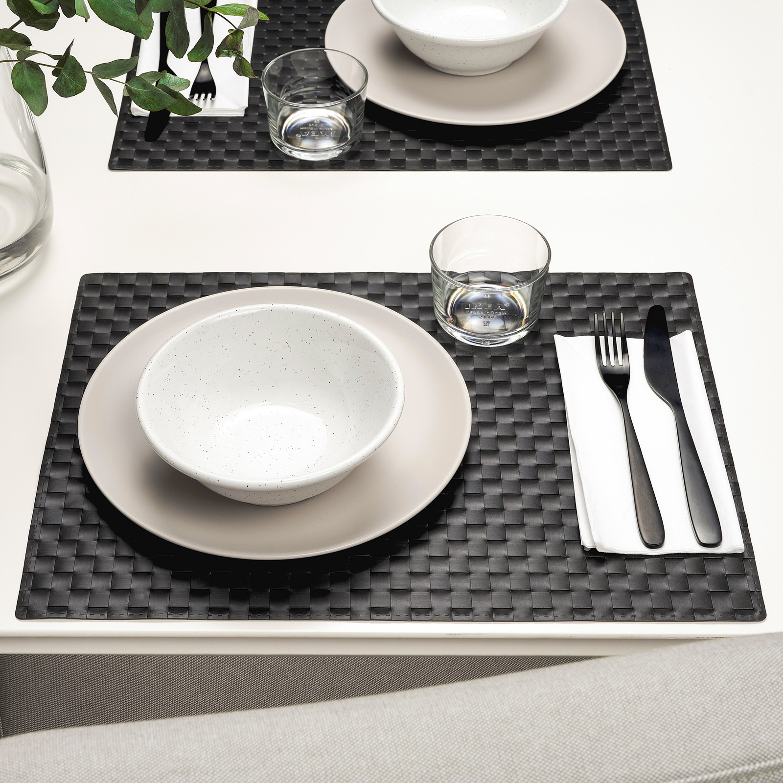Couverts Ikea Noir ORDENTLIG Napperon, noir. Site Web officiel - IKEA