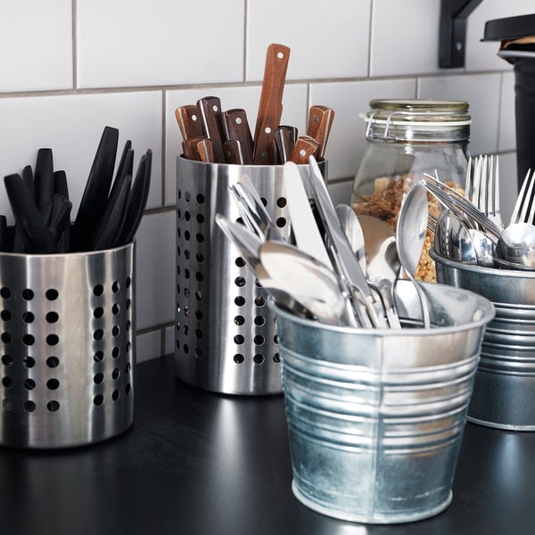 ORDNING Égouttoir à couverts, acier inox, 5 3/8 "