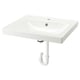 Option : ORRSJÖN Lavabo avec siphon, blanc, 25x21 3/4 "