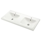 ORRSJÖN Lavabo double, blanc, 49x21 3/4 "