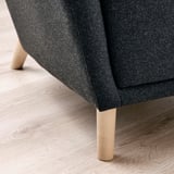 OSKARSHAMN Fauteuil à oreilles av repose-pieds, Gunnared noir/gris