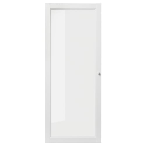 OXBERG Porte vitrée, blanc, 15 1/2x38 1/4 "