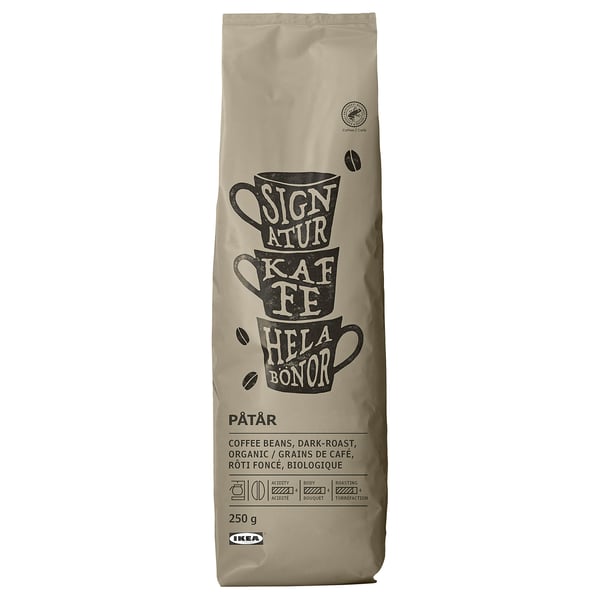 PÅTÅR Café filtre, grains, torréfaction foncée bio/certifié Rainforest Alliance, 9 oz