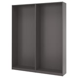PAX 2 caissons armoire, gris foncé, 78 5/8x13 3/4x93 1/8 "