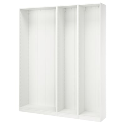 PAX 3 caissons armoire, blanc, 78 5/8x13 3/4x93 1/8 "