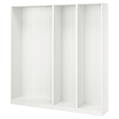 PAX 3 caissons armoire, blanc, 78 5/8x13 3/4x79 1/4 "