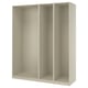 PAX 3 caissons armoire, gris-beige, 78 5/8x22 7/8x93 1/8 "