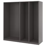 PAX 3 caissons armoire, gris foncé, 78 5/8x22 7/8x79 1/4 "
