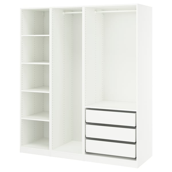 PAX Agencement armoire-penderie, blanc, 68 7/8x22 7/8x79 1/4 "