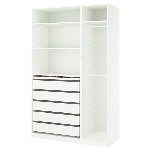 PAX Agencement armoire-penderie, blanc, 59x22 7/8x93 1/8 "