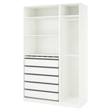 PAX Agencement armoire-penderie, blanc, 59x22 7/8x93 1/8 "