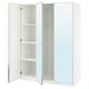 Option : PAX / ÅHEIM Agencement armoire-penderie, blanc/verre miroir, 59x23 5/8x79 1/4 "