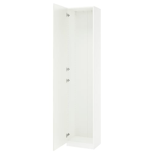 PAX / FARDAL Agencement armoire-penderie, blanc/ultrabrillant/blanc, 19 5/8x14 3/4x93 1/8 "