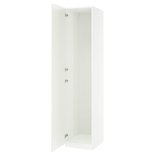 PAX / FARDAL Agencement armoire-penderie, blanc/ultrabrillant/blanc, 19 5/8x23 1/2x93 1/8 "