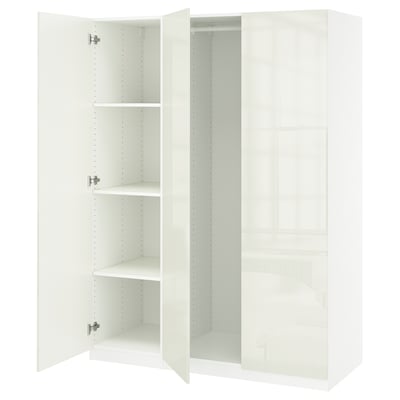 PAX / FARDAL Agencement armoire-penderie, blanc/ultrabrillant blanc, 59x23 5/8x79 1/4 "