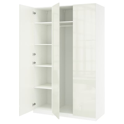 PAX / FARDAL Agencement armoire-penderie, blanc/ultrabrillant blanc, 59x23 5/8x93 1/8 "
