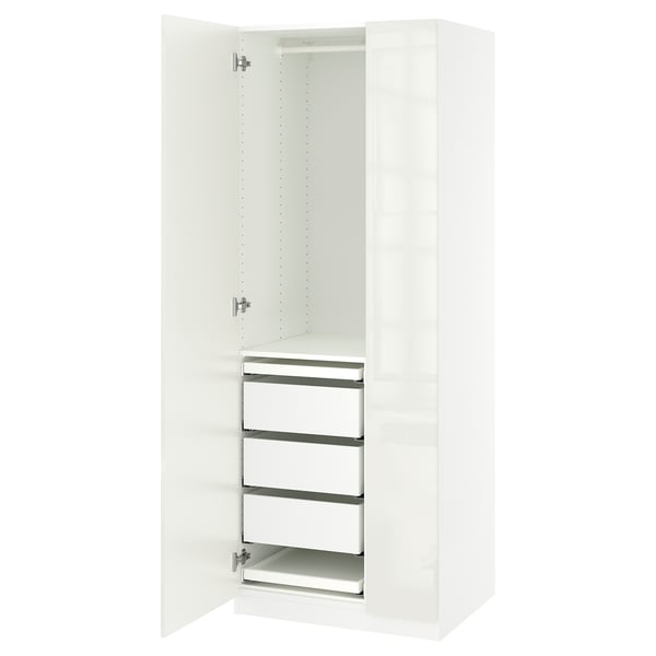 PAX / FARDAL Agencement armoire-penderie, ultrabrillant/blanc, 29 1/2x23 5/8x79 1/4 "