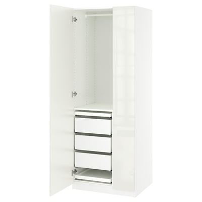 PAX / FARDAL Agencement armoire-penderie, ultrabrillant/blanc, 29 1/2x23 5/8x79 1/4 "