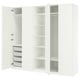 PAX / FORSAND Agencement armoire-penderie, blanc/blanc, 98 3/8x23 5/8x93 1/8 "