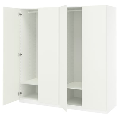 PAX / FORSAND Agencement armoire-penderie, blanc/blanc, 78 3/4x23 5/8x79 1/4 "
