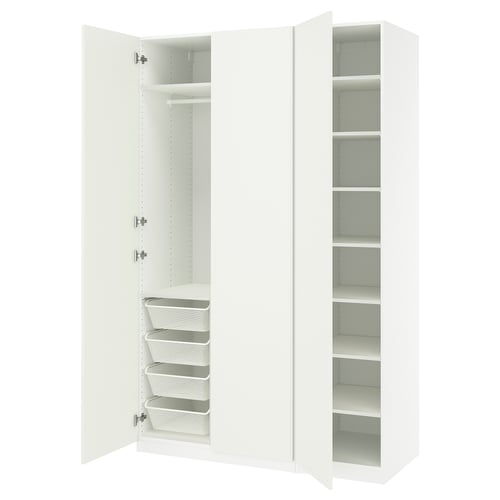 PAX / FORSAND Agencement armoire-penderie, blanc/blanc, 59x23 5/8x93 1/8 "