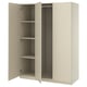 PAX / FORSAND Agencement armoire-penderie, gris-beige/gris-beige, 59x23 5/8x79 1/4 "