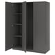 Option : PAX / FORSAND Agencement armoire-penderie, gris foncé/gris foncé, 59x23 5/8x79 1/4 "