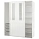 Option : PAX / GRIMO Armoire portes coulissantes, blanc/verre clair blanc, 78 3/4x26x93 1/8 "