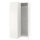 Option : PAX / GRIMO Penderie d'angle, blanc/blanc, 43 3/8/43 3/8x93 1/8 "