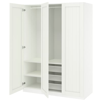 PAX / GULLABERG Agencement armoire-penderie, blanc/blanc, 59x23 5/8x79 1/4 "