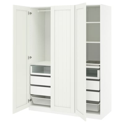 PAX / GULLABERG Agencement armoire-penderie, blanc/blanc, 59x23 5/8x79 1/4 "