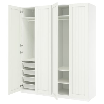 PAX / GULLABERG Agencement armoire-penderie, blanc/blanc, 78 3/4x23 5/8x93 1/8 "