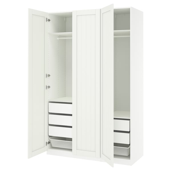 PAX / GULLABERG Agencement armoire-penderie, blanc/blanc, 59x23 5/8x93 1/8 "
